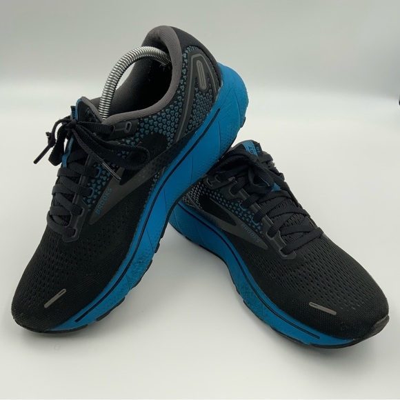 Brooks Other - Brooks Ghost 14 Running Sneakers Black/Blue. US Size 9.5 D Medium (1103691D056).